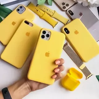Silicon Case Amarillo Iphone 12