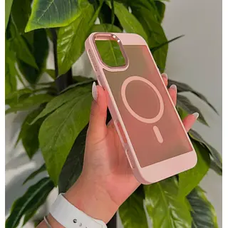 Case Magsafe Borde Rosado Mate Iphone 16pro+