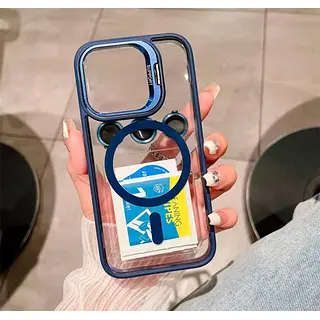 Case Magsafe Borde Azul Protector Cámaras Iphone 11