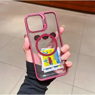 Case Magsafe Borde Vinotinto Protector Cámaras Iphone 11