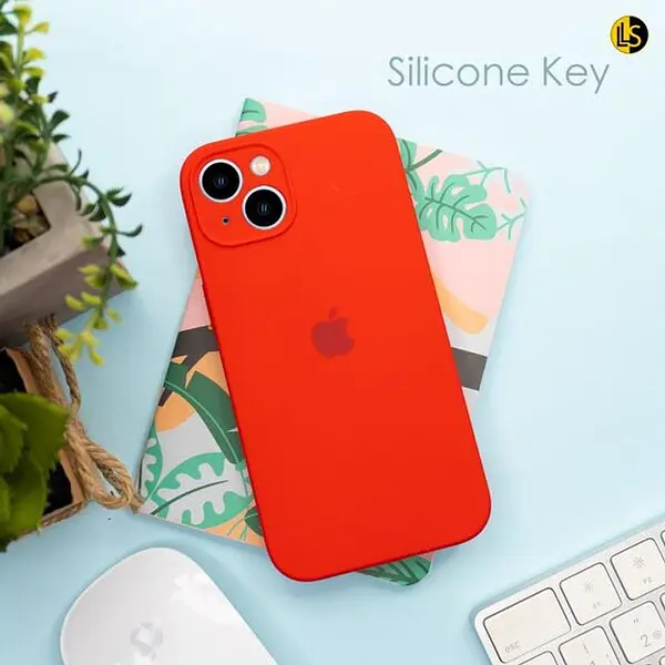 Silicon Case Rojo Protector Cámara Iphone 16pro+