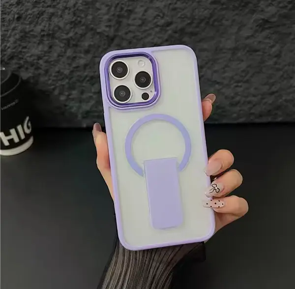 Case Magsafe Mate Soporte Lila Iphone 16pro+