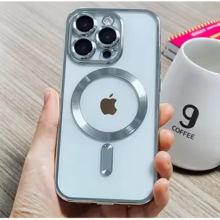 Case Magsafe Plateado Protector Cámaras Iphone 16pro+