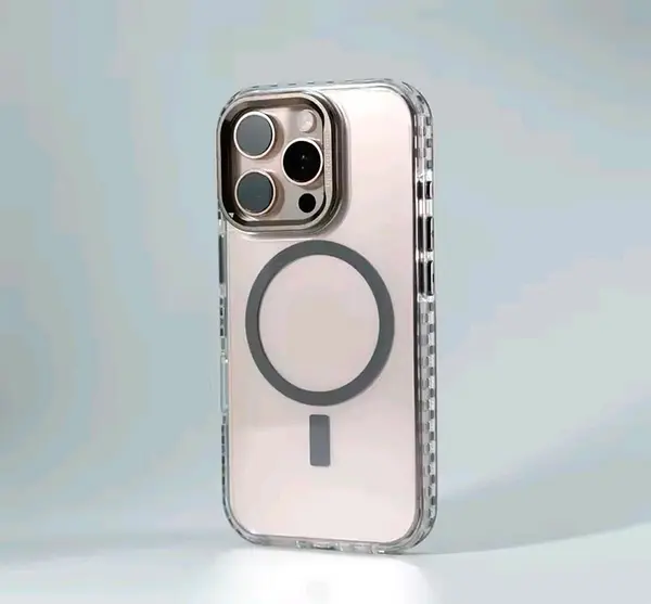Case Magsafe 360 Soporte Borde Gris Iphone 16pro+