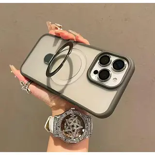 Case Magsafe Gris Mate Protector Cámaras Iphone 13pro+