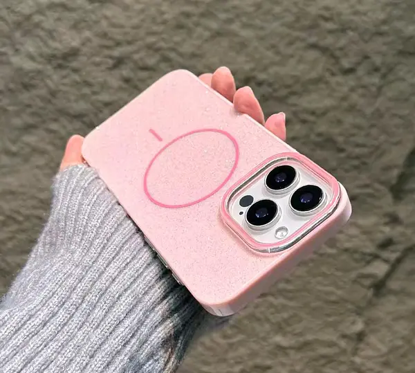 Case Magsafe Antishok Brillante Rosado Iphone 16pro