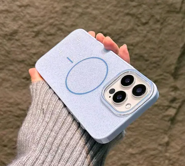 Case Magsafe Antishok Brillante Azul Iphone 14pro+