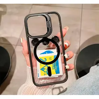 Case Magsafe Borde Negro Protector Cámaras Iphone 15