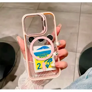 Case Magsafe Borde Rosado Protector Cámaras Iphone 12