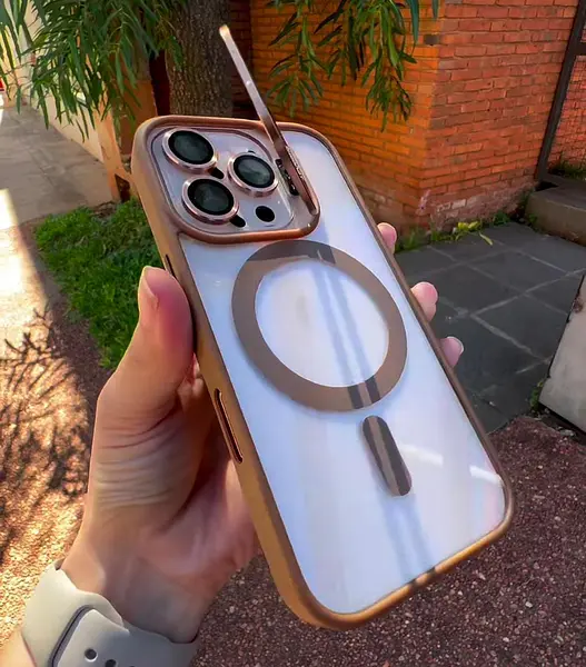 Case Magsafe Borde Cafe Protector Cámaras Iphone 12
