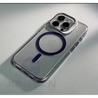 Case Magsafe Soporte Protector Camaras Morado Iphone 16