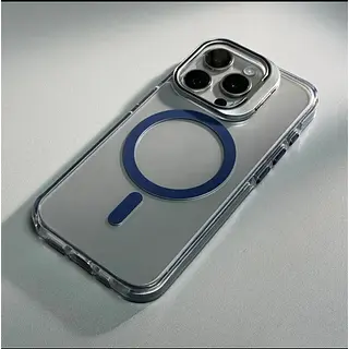 Case Magsafe Soporte Protector Camaras Azul Iphone 16