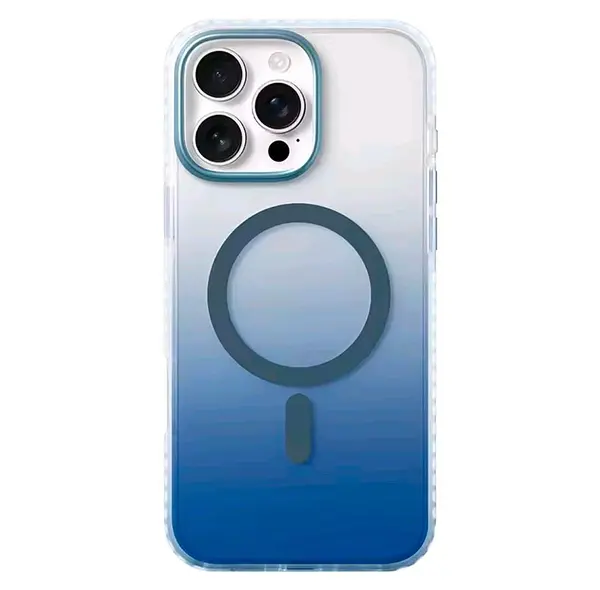 Case Borde Azul Mate Magsafe Iphone 16pro+