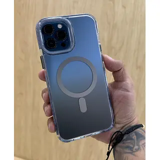 Case Borde Azul Mate Magsafe Iphone 13/14