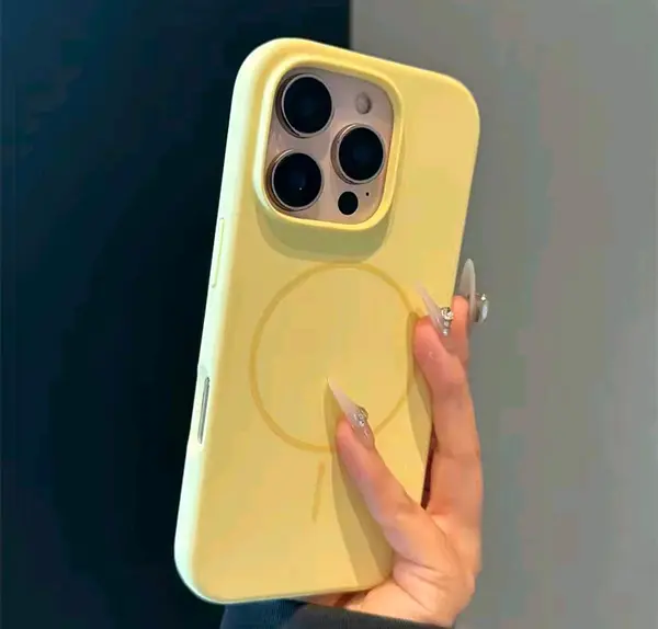 Silicon Case Magsafe Amarillo Iphone 14pro+