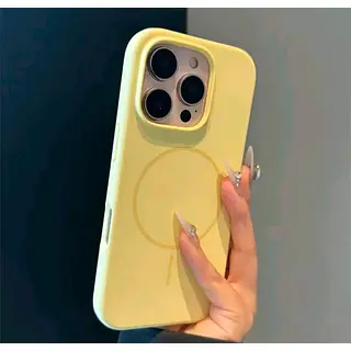 Silicon Case Magsafe Amarillo Iphone 13pro+