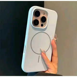 Silicon Case Magsafe Azul Claro Iphone 13pro+