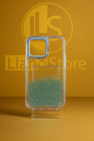 Case Transparente 360° Escarcha Azul Iphone 14pro+