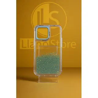 Case Transparente 360° Escarcha Azul Iphone 15